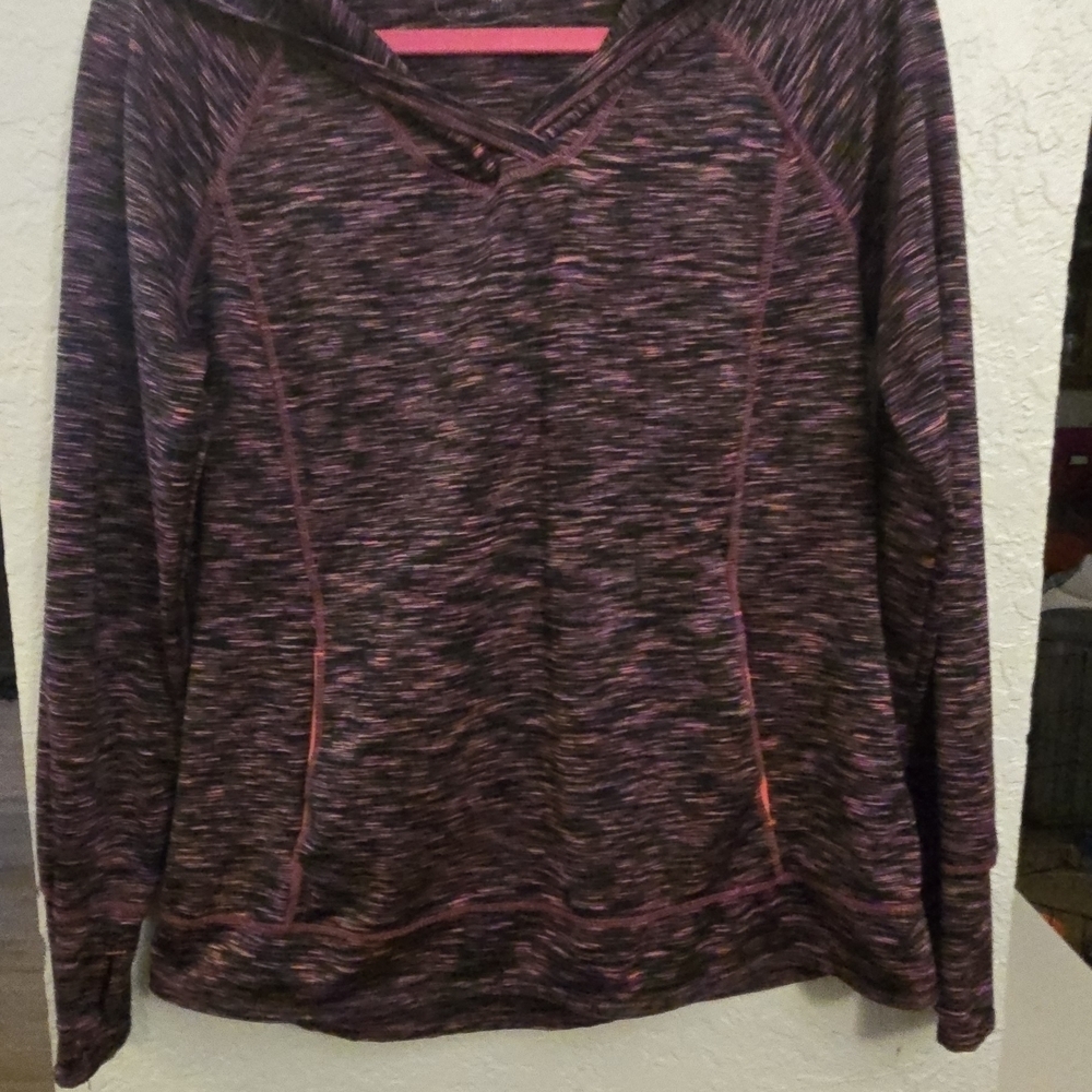 Tangerine Women's Multicolor Heathered Hoodie
